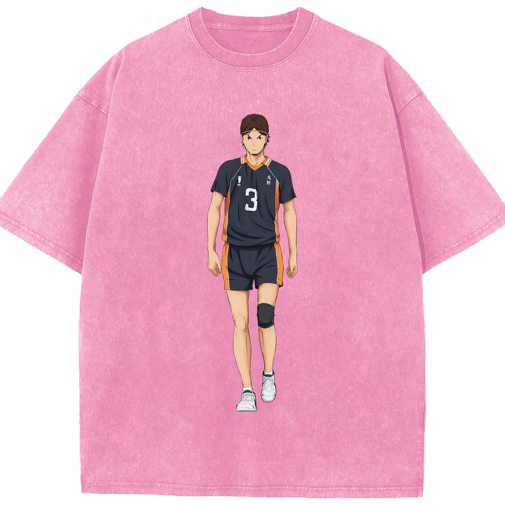 （画像用） ハイキュー!! Haikyu!! 綿100% ヴィンテージ風 半袖Tシャツ（フロントプリント）